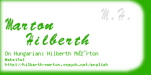 marton hilberth business card